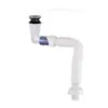 Acessórios para tubo de esgoto de lavatório, tubo de lavatório, desodorizante, plugue de bacia de esgoto, fileira horizontal, instalação rápida sem cola, fileira de parede