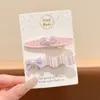 Pinzas para el cabello de color dopamina para mujer, exquisitas pinzas para flequillo, pinzas laterales con un toque de alta gama, pasadores dulces de pico de pato, accesorios para el cabello
