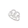 Anillo Trenzado Corazón Hueco para Mujer, Anillo Abierto Ajustable de Lazo Simple y Dulce, Anillo Trendy Apilable para Dedo Índice