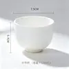 Taza de Agua de Cerámica Blanca Pura Creativa sin Asa al por Mayor Taza de Café para el Hogar Taza de Té de Hotel Souvenir con Logo Personalizado
