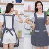 Delantal verano fábrica venta al por mayor doble capa algodón vestido princesa encaje Cocina restaurante cocina manga cintura overol