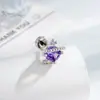 Brincos Henson Sweet Star Trail Zircônia Roxa Aço Titânio Studs de Osso da Orelha Brincos de Piercing de Alta Qualidade para Meninas