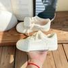 2022 nuevos zapatos blancos con forro de felpa de espigas de trigo de invierno para mujer, versátiles, para estudiantes, suela suave, tipo leche fufu, casuales, deportivos, de plataforma, moda
