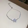 Jardín de Monet~Pulsera Redonda de Flor de Circonita Súper Brillante Lujo Ligero Gama Alta Exquisita Cadena de Mano Dulce Versátil Joyería de Mano