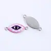 2022 Accesorios explosivos de joyería de Amazon Ojos impresos para manualidades Accesorios de joyería con baño de metal al por mayor Comercio exterior