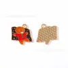 Natal Liga Esmalte DIY Acessórios Papai Noel Sino Bengala Pulseira Brincos Pingente Feito à Mão