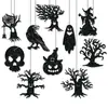 Decorações de Halloween Transfronteiriças, Decorações de Festa Assustadoras, Enfeites Pendurados de Caveira e Fantasma