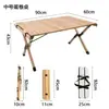 Mesa Plegable de Madera Maciza para Rollos de Huevo al Aire Libre Mesa de Comedor de Madera Plegable Mesa Plegable Portátil para Camping de Montaña Camping en Coche Parrillada