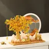 Árbol de la Fortuna Estilo Chino Adornos Arena Movediza Decoración para Hogar Sala de Estar Gabinete de Vino Entrada de Oficina Regalo de Inauguración