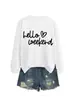 Amazon eBay site independente moda casual confortável feminina olá fim de semana coração outono e inverno moletom