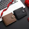 Cartera corta para hombre monedero multiusos multiusos 2025 nueva cartera de alta gama cartera de cuero al por mayor