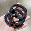 Anillo para el cabello coreano de alta elasticidad, versátil, negro, de alta elasticidad, distintivo anillo para el intestino, cola de caballo, cuerda para el cabello, banda de goma para niña