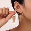 Moda europeia e americana personalidade exagerada exagerado high sense circle tassel metal brincos longos para mulheres