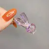 Grampo de coelho de cristal de alta qualidade estilo coreano clipe para franja clipe de menina famoso na internet acessório de cabelo clipe de sapo lateral