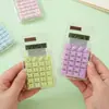 Calculadora Portátil Transparente Colorida Mini Macaron Linda de Mano Pantalla Simple de 8 Dígitos Regalo Promocional