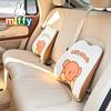 Almofada de Cabeça e Lombar de Algodão de Memória para Carro Desenho Miffy Confortável para Pescoço de Carro Não Cansa ao Ficar Sentado Almofada Lombar