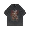 Camiseta vintage lavada de manga curta Dragon Ball anime americana oversized Algodão T Europeia e Americana peça única entrega