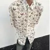 Camisa Unisex da Moda Estilo Americano com Design de Franjas de Borboleta, Toque de Luxo, Jaqueta Top de Manga Curta para o Verão