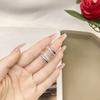 Pendientes de doble aro geométricos con incrustaciones de diamantes, joyería de estilo simple y moderno, con personalidad, temperamento para mujer, pendientes huecos de alta gama