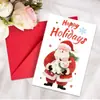 Novo Conjunto de Cartão de Boas Festas de Natal de Peça Única e Envelope de Tamanho Grande para Dar à Família e Amigos, um Cartão Cerimonial Surpresa de Feriado