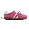 Zapatos de Entrenamiento Alemanes Rojos con Tacón Oculto para Mujer, Primavera/Verano 2026, Zapatos Casuales Retro Blancos de Tres Rayas, Versátiles Zapatos de Entrenamiento Alemanes