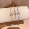 Pulsera Redonda de Moda Super Brillante con Incrustaciones de Cristal Diseño Simple Exquisito Sentido de Diseño Pulsera de Nicho Versátil para el Día a Día Sensación de Alta Gama Joyería para la Mano