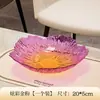Prato de Frutas Transparente de Luxo Leve, Bandeja de Frutas Gradiente para Animais de Estimação de Grande Capacidade, Bandeja de Exibição de Lanches Doméstica para Sala de Estar, Bandeja de Doces para Mesa de Centro