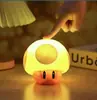 Lámpara creativa de hongo Super Mario LED con carga de sonido luz nocturna de escritorio para mesita de noche