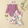 Conjunto Nuevo de Mameluco de Algodón para Bebé, Estilo Primavera y Otoño, Mono de Manga Larga con Estampado de Corazón y Lazo, Conjunto de Pantalón Largo