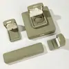 Caja de Joyería de Microfibra Personalizada, Caja para Anillos, Caja de Empaque para Pulseras y Collares, Caja para Colgantes y Pulseras, Caja para Pendientes Transfronteriza