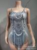 Vestido de Gala Azul con Borlas para Concierto de Taylor Swift Atuendo para Festival de Música Atuendo para Festival de Música