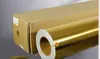 Pegatina de oro cepillado cortada con láser publicidad exterior cortada con láser electrochapado oro cepillado autoadhesiva pegatina instantánea