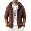 Comercio Exterior Transfronterizo Nuevo Estilo Otoño e Invierno Suéter con Capucha Holgado Engrosado para Hombre Chaqueta de Punto Casual de Talla Grande Europea y Americana para Hombre