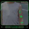 Juegos Deportivos Actividades de Jardín de Infancia Pegatinas de Tatuaje Luminosas Pintadas Impermeables Resistentes al Sudor Brazo de Niño Pegatinas Luminosas Fluorescentes No Tóxicas