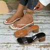 Sandalias de mujer transfronterizas europeas y americanas para el verano de 2026, zapatillas sin cordones de punta abierta para uso en exteriores, venta al por mayor en tallas grandes