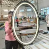 Ventas Directas de Fábrica Espejo de Baño Minimalista Moderno Espejo de Baño Ovalado con Marco de Metal Montado en Pared Espejo Inteligente Espejo de Maquillaje Antivaho