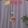 Corrente de Celular Patinha de Gato Giratória de Sândalo Verde, Chaveiro Esculpido em Madeira de Rosewood Yiming Xianyuan Patinha de Gato, Corrente para Bolsa, Pingente para Carro