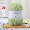 Fio de pelo sintético de vison longo, novelo de lã grosso, fleece coral felpudo, fio felpudo tricotado à mão, fio para cachecol de pele