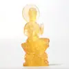Venda Direta de Fábrica Guanyin 2 Estátua de Buda de Vidro Guanyin de Cristal Guanyin de Vidro Guanyin de Vidro Amarelo