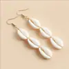 Nuevos Productos Transfronterizos Europeos y Americanos, Pendientes Largos Múltiples de Concha, Modestos, Casuales y de Estilo Vacacional, Venta al por Mayor de Pendientes Hechos a Mano