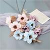 Flor artificial azul para boda, hilera de flores, flor para el techo del salón de bodas, flor azul, decoración suave para boda, flor falsa al por mayor