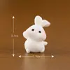 Micro paisaje creativo linda familia de conejos animal muñeca decoración accesorios mini escritorio resina pequeños adornos