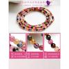 Pulseira de Turmalina Natural Feminina Multi-Círculos Cor Doce Arco-Íris Turmalina Melancia Contas de Punho Contas Espalhadas Pulseira de Três Círculos Joia
