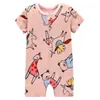 Mono de verano con cremallera de manga corta para bebé, mono para recién nacido, mameluco, ropa infantil de comercio exterior