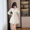 Vestido floral de gasa de manga larga para mujer, nuevo modelo otoño 2026, vestido popular de venta caliente para mujeres petite este año