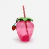 Taza de Plástico para Mascotas Linda Taza de Piña Coreana Ins Taza de Agua Jugo Bebida Fría Taza con Popote 500ml Taza de Plástico de Fruta