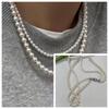 Chanel estilo simples moda de camada dupla Pearl clavícula cadeia temperamento doce design moderno online colar popular