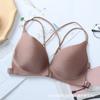 Comércio exterior 3D fivela frontal peito envolto beleza costas roupa íntima menina estudante cinta tubo top esportivo sexy sutiã sem fio colete