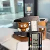 Colección de Figuras de Gato Pintadas de Ébano, Gato Acostado, Bebé Plátano, Accesorios Divertidos para Gatos, Accesorios de Joyería de Moda