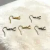 Ganchos para Orejas de Acero Inoxidable Clip-On 316 Pendientes Colgantes Ganchos Grandes para Orejas con Cierre de Semilla de Melón Joyería DIY Accesorios Hechos a Mano